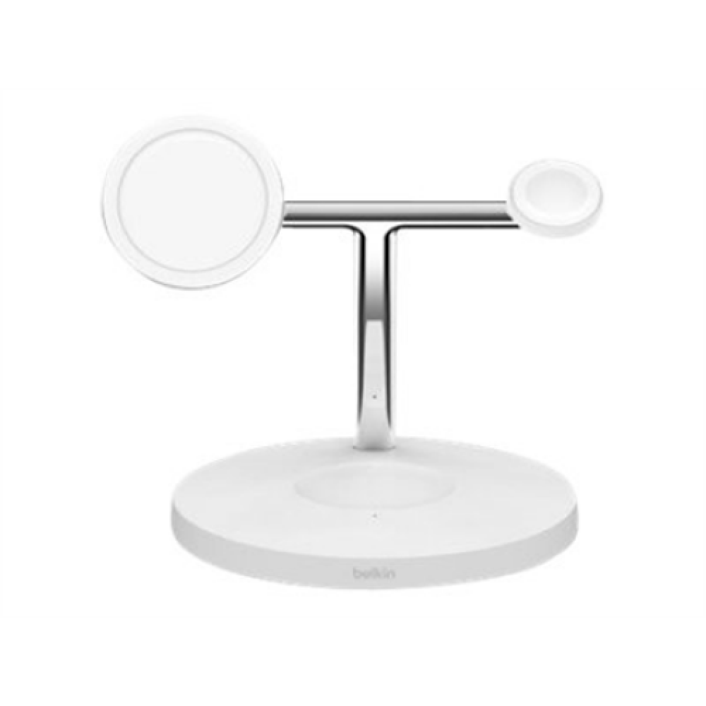 Belkin , Pro MagSafe 3in1 Wireless Charging Stand + AC Power Adapter , BOOST CHARGE