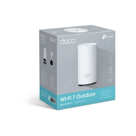 TP-LINK BE3600 Outdoor/Indoor Mesh WiFi 7 Router , Deco BE25-Outdoor (1-pack) , 802.11ax , 2.4 GHz / 5 GHz , MU-MiMO No , PoE in