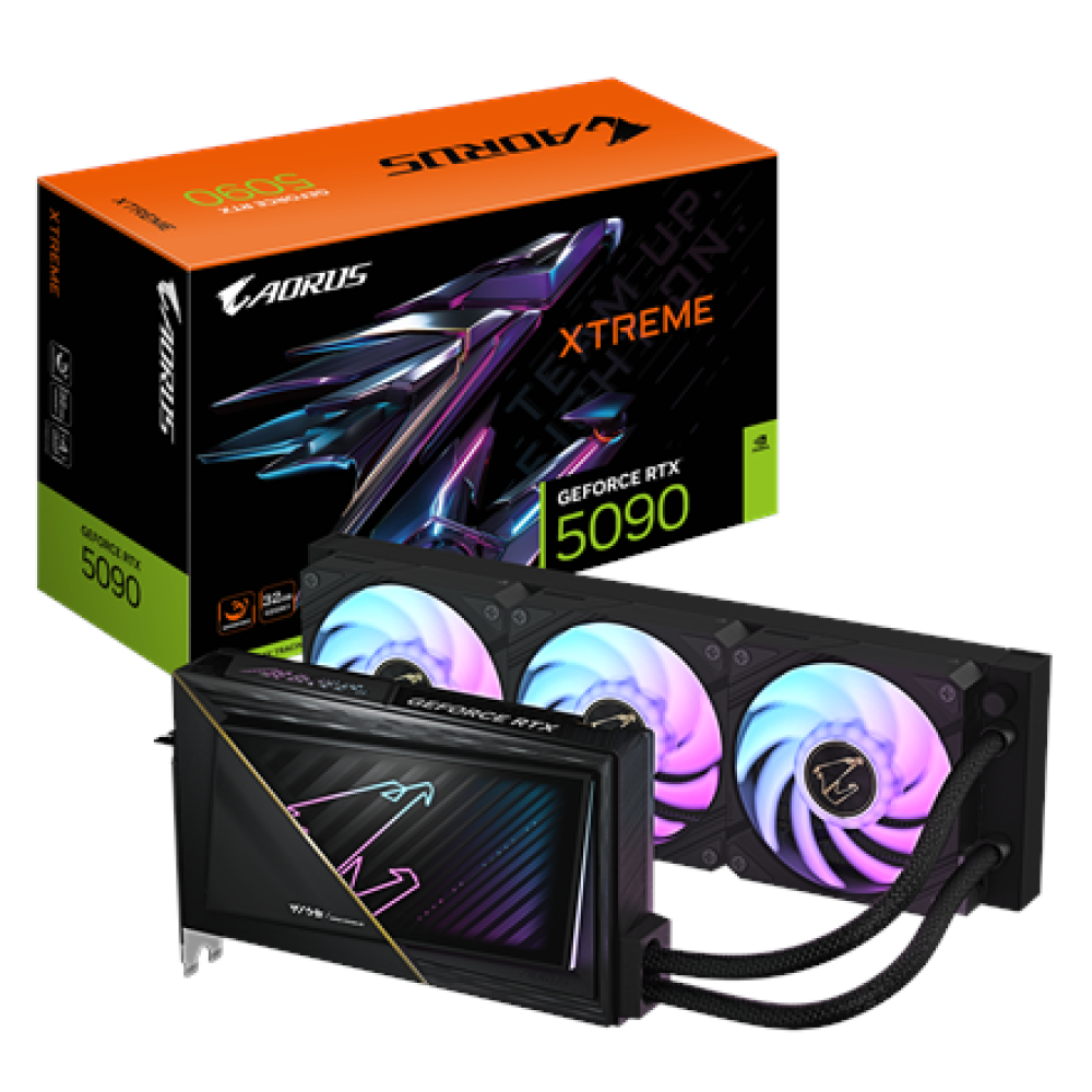 Gigabyte AORUS GeForce RTX 5090 XTREME WATERFORCE 32G , NVIDIA , 32 GB , GeForce RTX 5090 , GDDR7 , HDMI ports quantity 1 , PCI-E 5.0