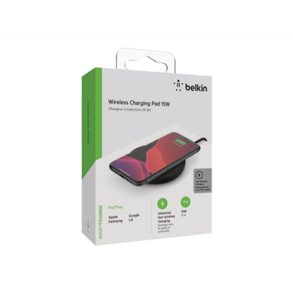 Belkin , BOOST CHARGE , Wireless Charging Pad with PSU and USB-C Cable