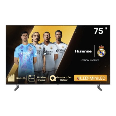 Hisense Mini LED Smart TV , 75U6NQ , 75 , Smart TV , VIDAA OS , UHD , Black