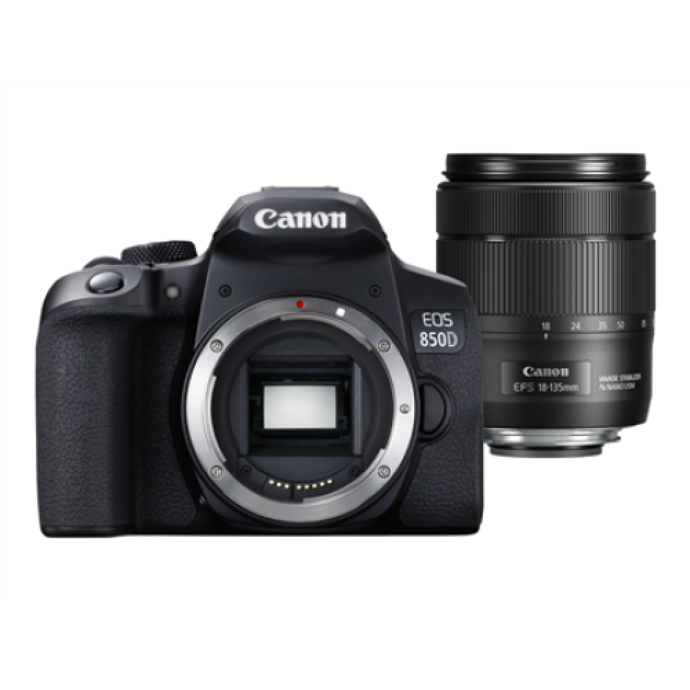 EOS 850D 18-135 U EU26 (SIP) , Megapixel 24.1 MP , Image stabilizer , ISO 51200 , Wi-Fi , Video recording , Black , CMOS