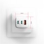 AXAGON GaN wallcharger 3x port (USB-A + 2x USB-C), PD3.0/PPS/QC4+/SFC2.0/AFC/SCP/FCP/Apple, 65W , ACU-DPQ65W