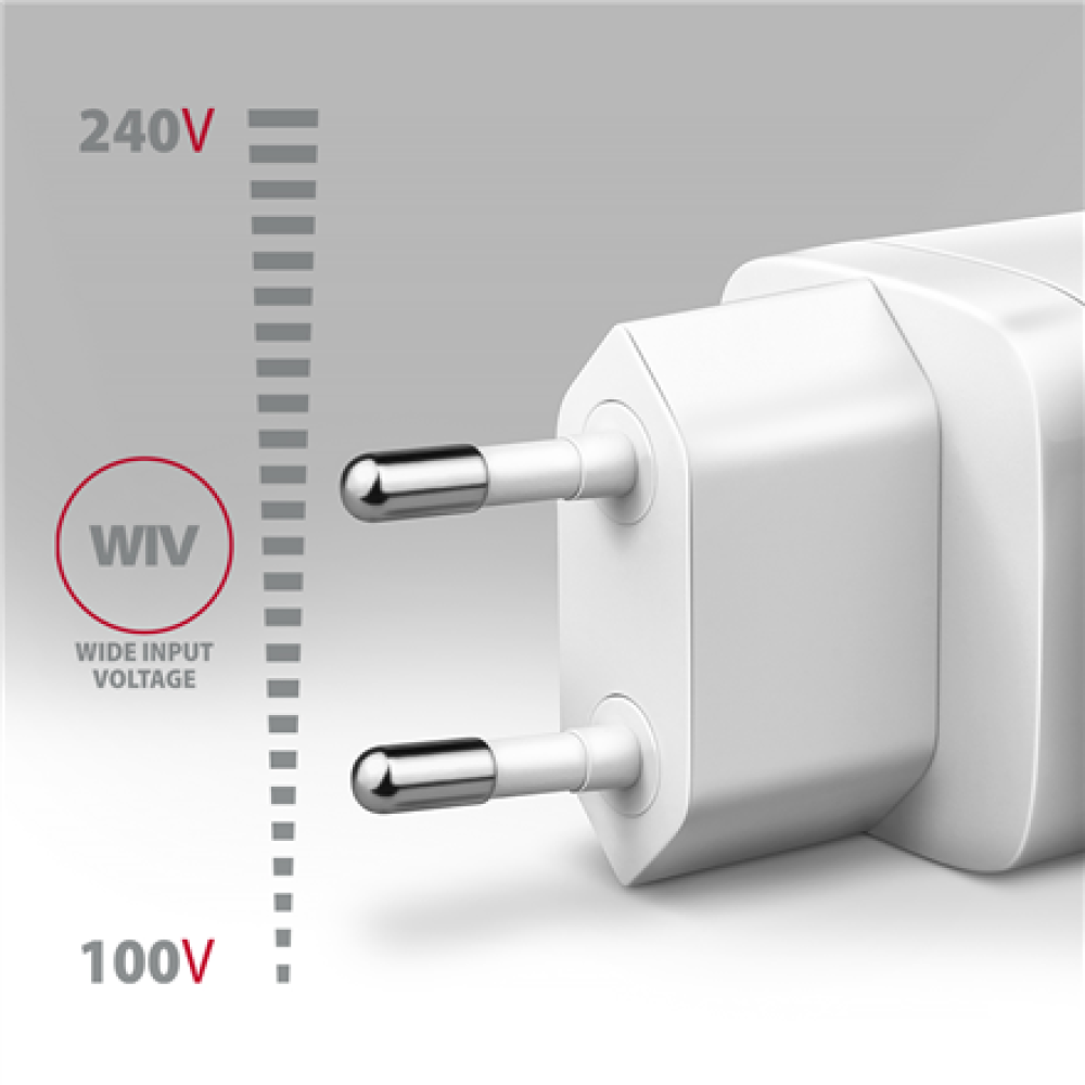 AXAGON GaN wallcharger 3x port (USB-A + 2x USB-C), PD3.0/PPS/QC4+/SFC2.0/AFC/SCP/FCP/Apple, 65W , ACU-DPQ65W
