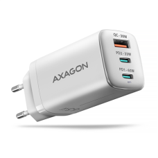 AXAGON GaN wallcharger 3x port (USB-A + 2x USB-C), PD3.0/PPS/QC4+/SFC2.0/AFC/SCP/FCP/Apple, 65W , ACU-DPQ65W