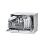 Table , Dishwasher , CDCP 6 , Width 55 cm , Number of place settings 6 , Number of programs 6 , Energy efficiency class F , White