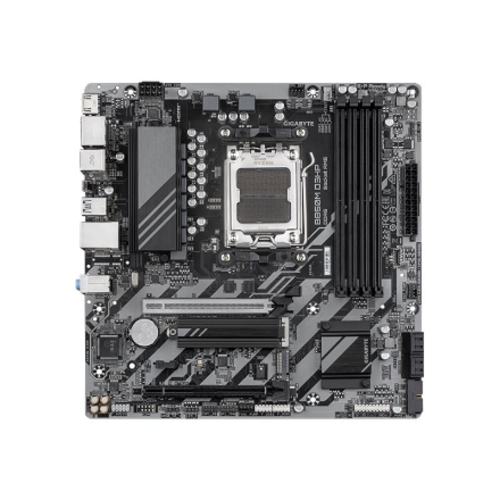 Gigabyte B850M D3HP , Processor family AMD , Processor socket AM5 , DDR5 , Supported hard disk drive interfaces M.2, SATA , Number of SATA connectors 4
