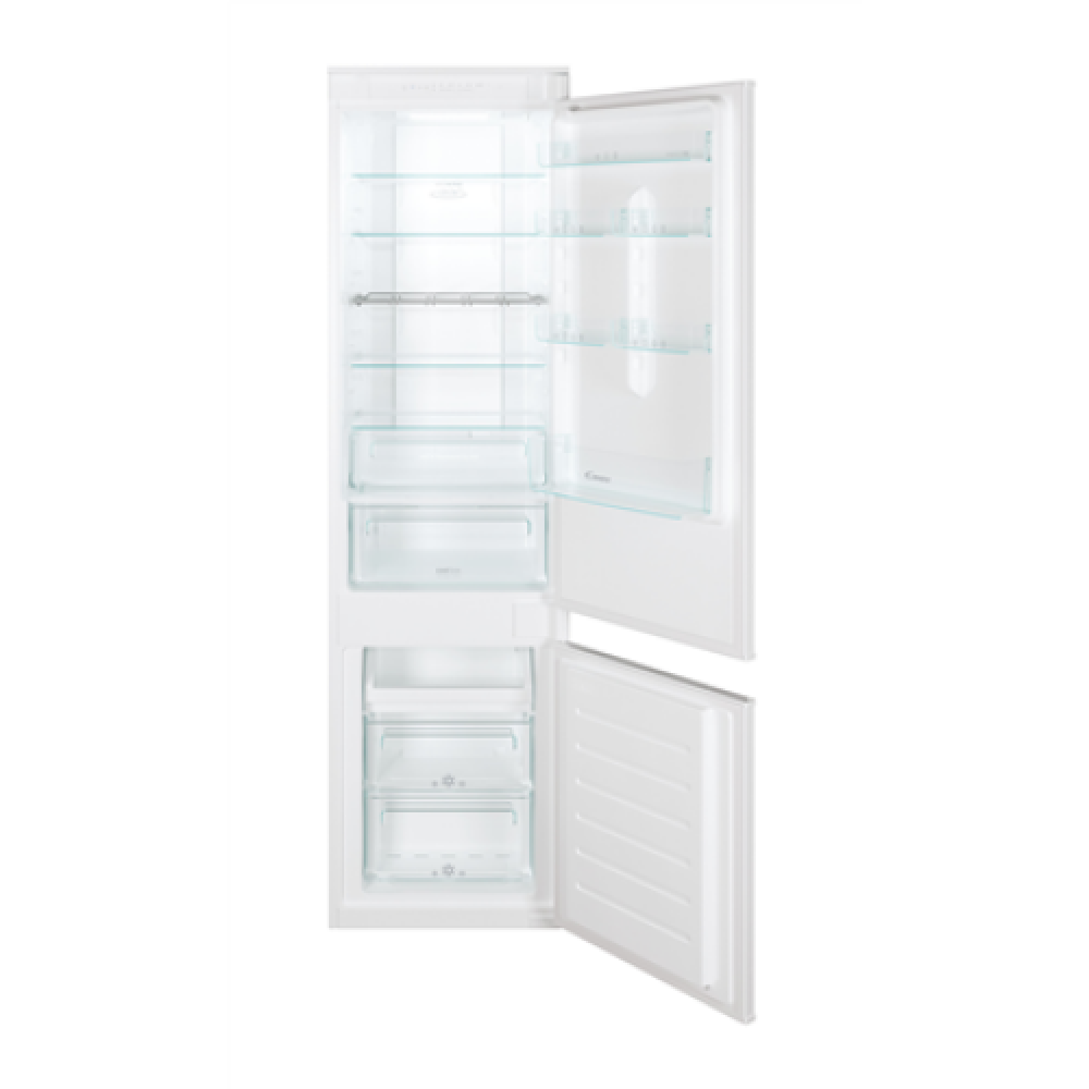 Candy Refrigerator CCUBT5519EW Energy efficiency class E, Built-in, Combi, Height 193.5 cm, No Frost system, Fridge net capacity 219 L, Freezer net capacity 62 L, Display, 33 dB, White