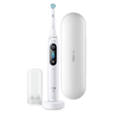 Oral-B , Electric Toothbrush , iO8 Series , Rechargeable , For adults , Number of brush heads included 1 , Number of teeth brushing modes 6 , White Alabaster