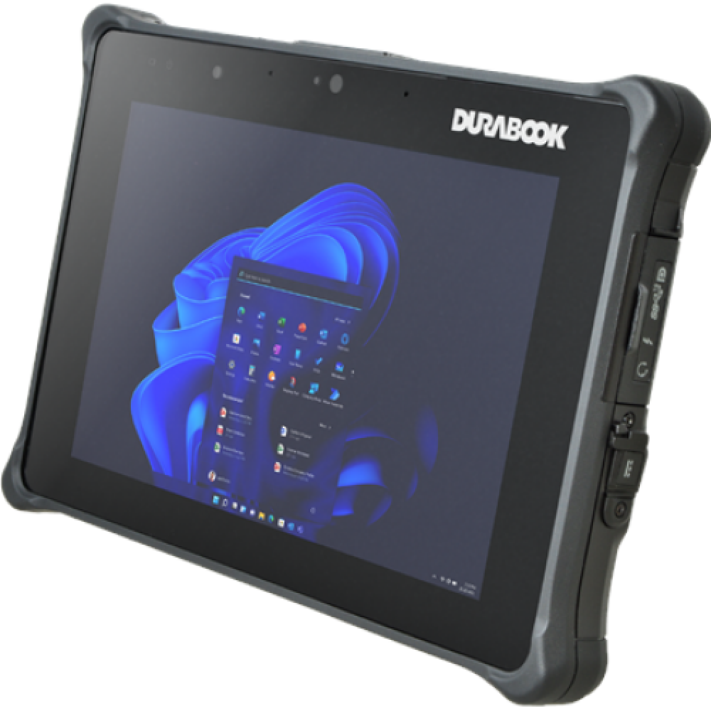 Durabook R8 Rugged Tablet 8 , Black, Sunlight Readable 800nits Touchscreen Display, Intel Core i5-1230U, 8 GB, 128 GB, Wi-Fi, 2 MP, Bluetooth, 5.2, Windows 11 Pro, 800 x 1280 pixels
