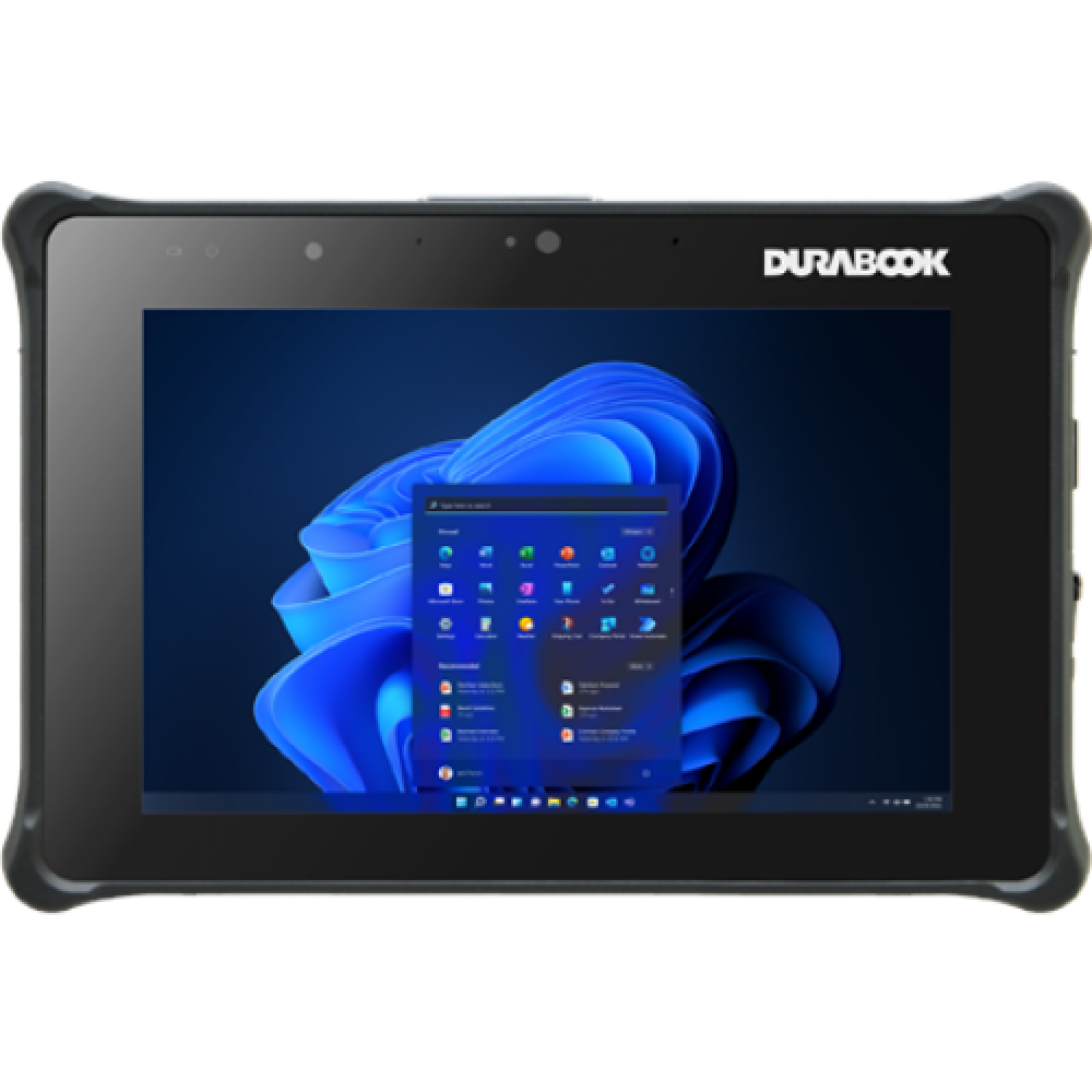 Durabook R8 Rugged Tablet 8 , Black, Sunlight Readable 800nits Touchscreen Display, Intel Core i5-1230U, 8 GB, 128 GB, Wi-Fi, 2 MP, Bluetooth, 5.2, Windows 11 Pro, 800 x 1280 pixels