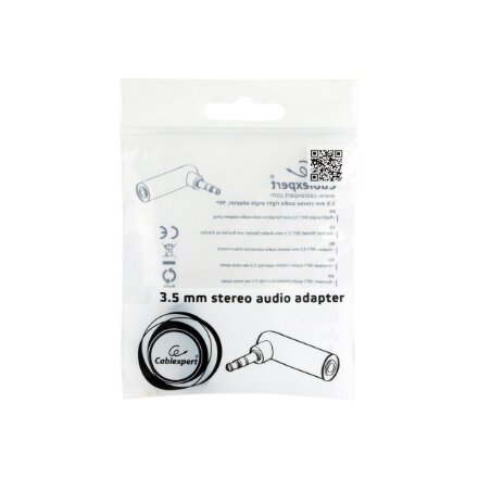 Cablexpert , 3.5 mm Stereo Audio Right Angle Adapter , A-3.5M-3.5FL
