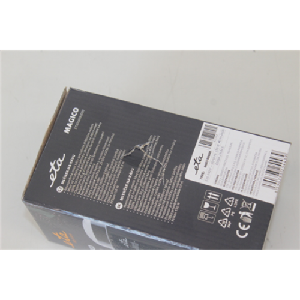 SALE OUT. ETA ETA006590000 Magico Coffee grinder, Power 150 W, Coffee beans 50 g, Black ETA Coffee grinder Magico ETA006590000 150 W, Coffee beans capacity 50 g, Black, DAMAGED PACKAGING