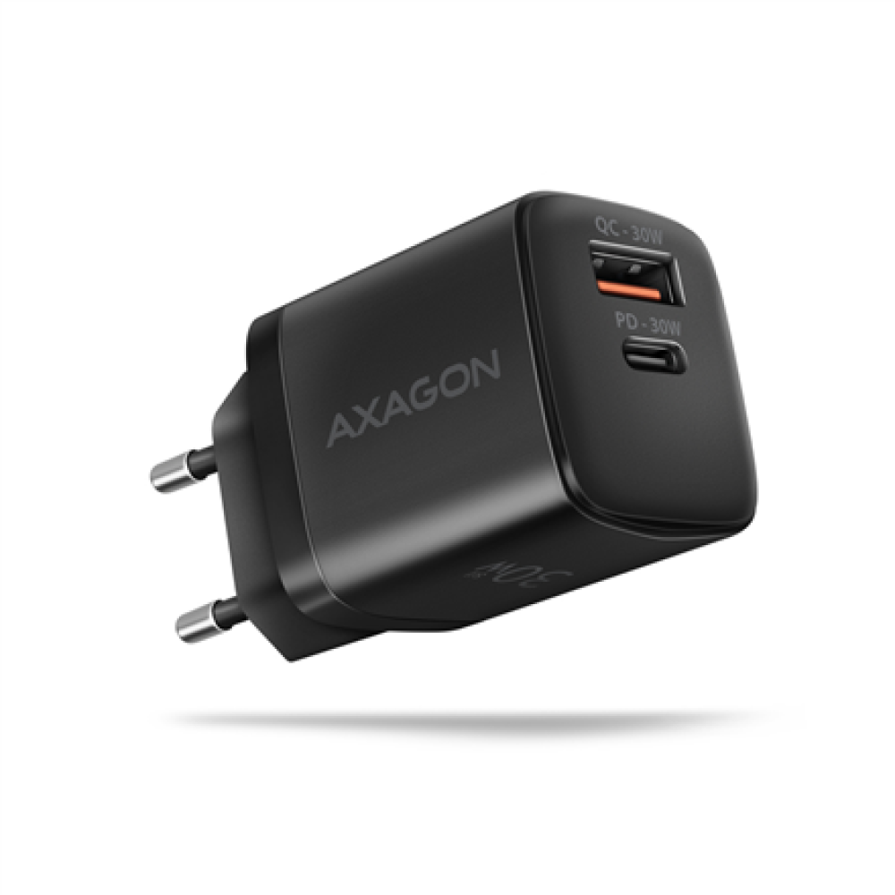 AXAGON Sil wallcharger 2x port (USB-A + USB-C), 30W , ACU-PQ30