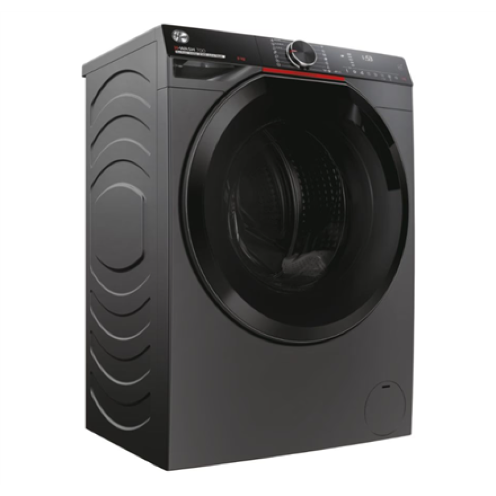 Hoover Washing Machine , H7W4 49MBCR-S , Energy efficiency class A , Front loading , Washing capacity 9 kg , 1400 RPM , Depth 51 cm , Width 60 cm , Digit , Steam function , Wi-Fi , Black