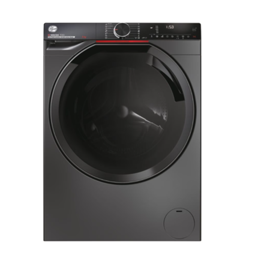 Hoover Washing Machine , H7W4 49MBCR-S , Energy efficiency class A , Front loading , Washing capacity 9 kg , 1400 RPM , Depth 51 cm , Width 60 cm , Digit , Steam function , Wi-Fi , Black