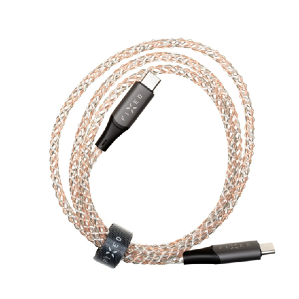 Fixed , Glowing Charging Cable USB-C/USB-C, PD support, Rainbow , FIXDLED-CC-RA