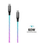 Fixed , Glowing Charging Cable USB-C/USB-C, PD support, Rainbow , FIXDLED-CC-RA