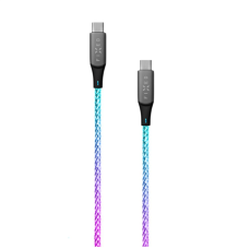 Fixed , Glowing Charging Cable USB-C/USB-C, PD support, Rainbow , FIXDLED-CC-RA