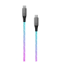 Fixed , Glowing Charging Cable USB-C/USB-C, PD support, Rainbow , FIXDLED-CC-RA