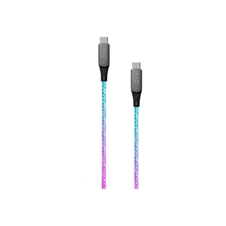 Fixed , Glowing Charging Cable USB-C/USB-C, PD support, Rainbow , FIXDLED-CC-RA