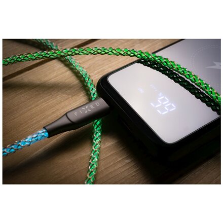 Fixed , Glowing Charging Cable USB-C/USB-C, PD support, Rainbow , FIXDLED-CC-RA