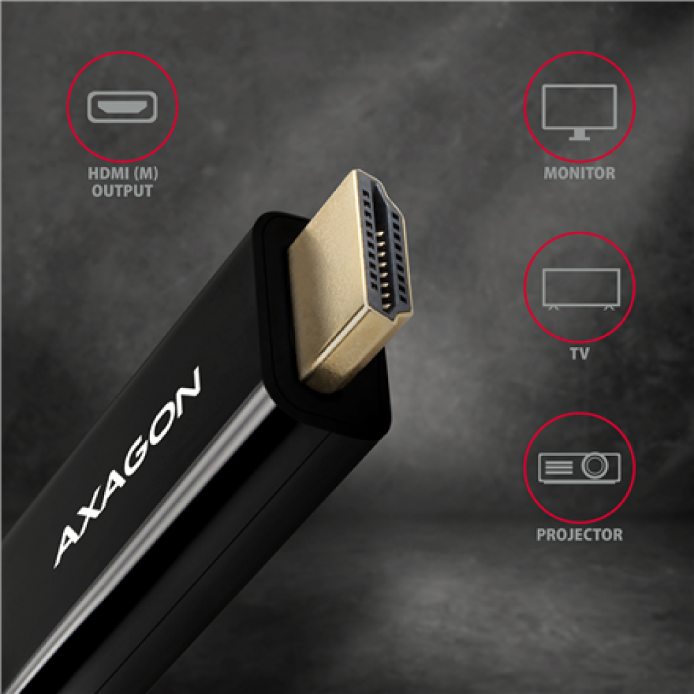 AXAGON , Active cable , DisplayPort to HDMI , 1.8 m