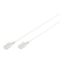 CAT 6 U-UTP Slim patch cord , Patch cord , Transparent red coloured connector for easy identification of Category 6 (250 MHz). Inner conductors: Copper (Cu) , Grey , 2 m , Modular RJ45 (8/8) plug