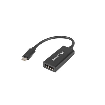 Lanberg USB-C (M) 3.1 to Displayport (F) Adapter cable 15cm, Black , AD-UC-DP-01
