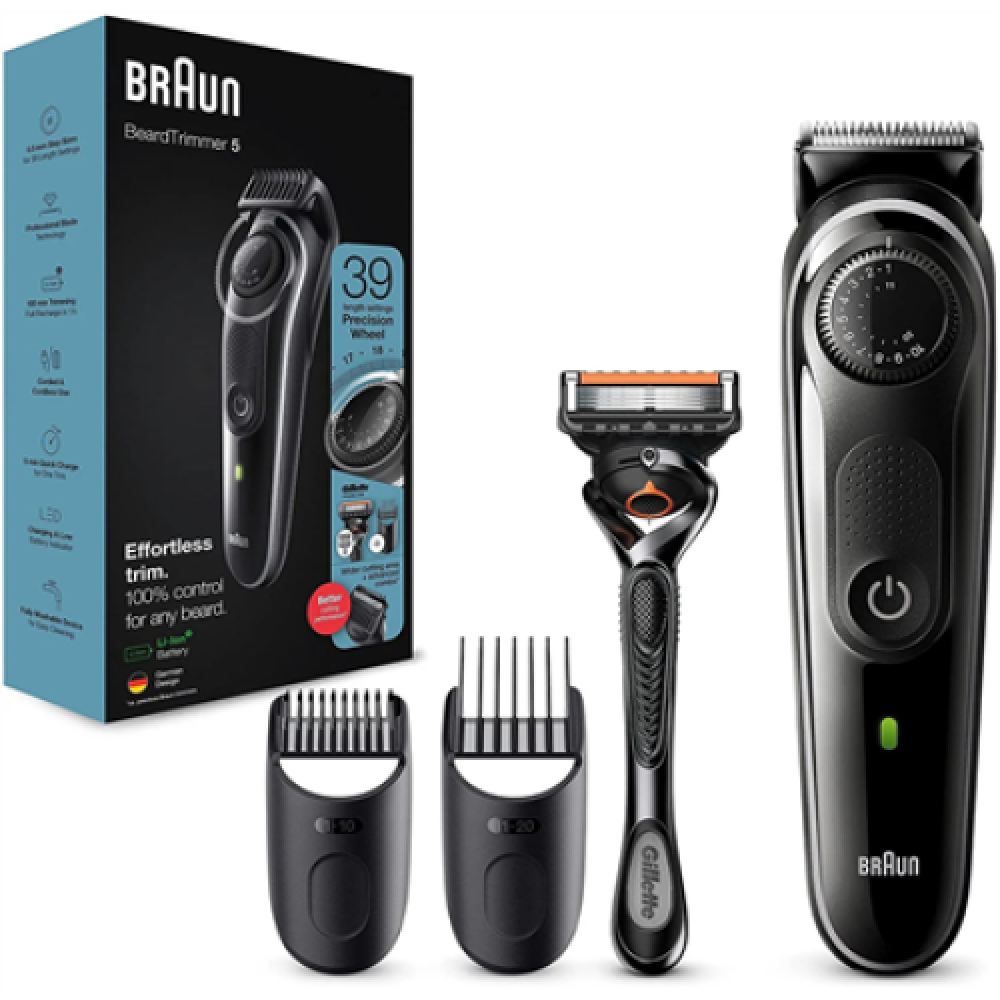 Braun Beard Trimmer BT5342 Cordless and corded Number of length steps 39 Black/Grey