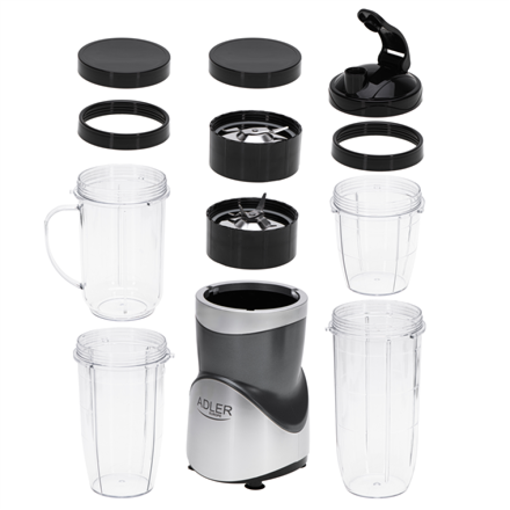Adler Blender Smoothie Set , AD 4084 , Tabletop , 1200 W , Jar material BPA-Free , Jar capacity 0.3+0.5+0.5+0.7 L , Ice crushing , Stainless Steel