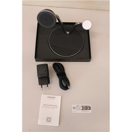 SALE OUT. Anker Prime Wireless Charging Station Qi2.2  25W wireles charging  (3-in-1, MagGo, AirCool, Dock Stand) PSU added, Black , Anker Prime Wireless Charging Station Qi2.2 25W wireles charging (3-in-1, MagGo, AirCool, Dock Stand) PSU added , UNPACKED