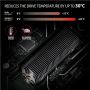 AXAGON Aluminum passive cooler for single and double-sided M.2 SSDs size 2280, height 24 mm , CLR-M2XT