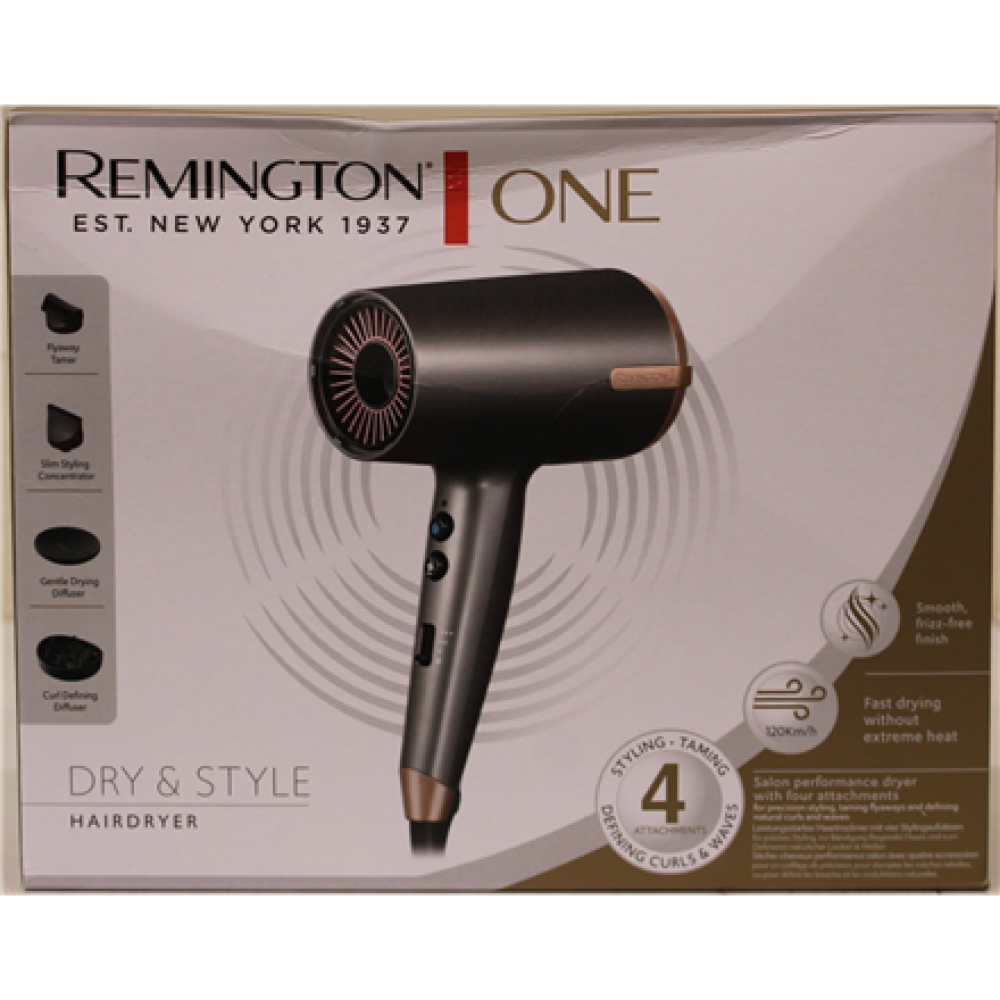 SALE OUT. Remington D6077 Hair dryer, 2000 W, Grey , Remington Hair dryer , D6077 , 2000 W , Number of temperature settings 3 , Ionic function , Diffuser nozzle , Grey , DAMAGED PACKAGING , Warranty 24 month(s)