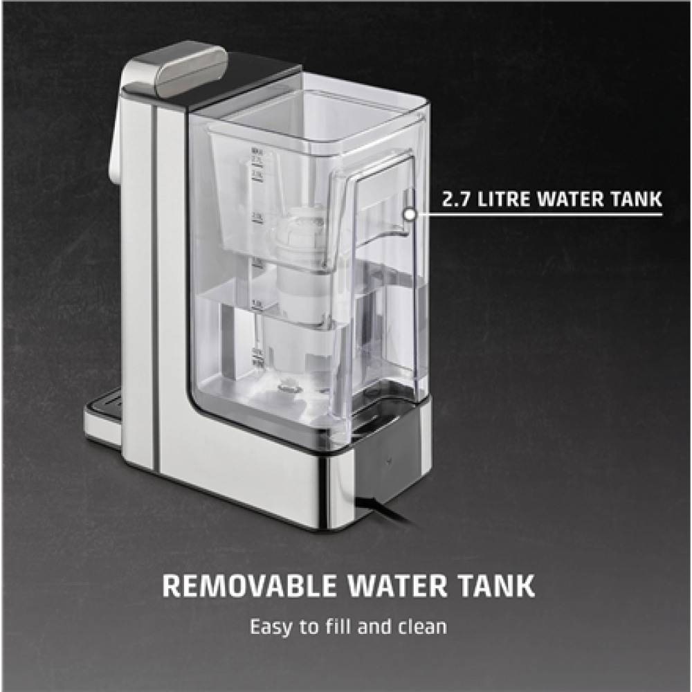 Caso HW 666 Inox , Turbo Hot Water Dispenser , Electric , 2200-2600 W , 2.7 L , Plastic/Stainless Steel , Stainless steel/Black