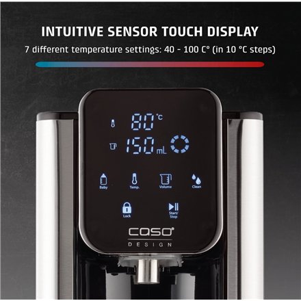 Caso HW 666 Inox , Turbo Hot Water Dispenser , Electric , 2200-2600 W , 2.7 L , Plastic/Stainless Steel , Stainless steel/Black