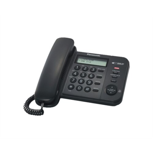 Panasonic , Corded , KX-TS560FXB , Built-in display , Caller ID , Black , 190 X 196 X 95 mm , Phonebook capacity 50 entries , 588 g