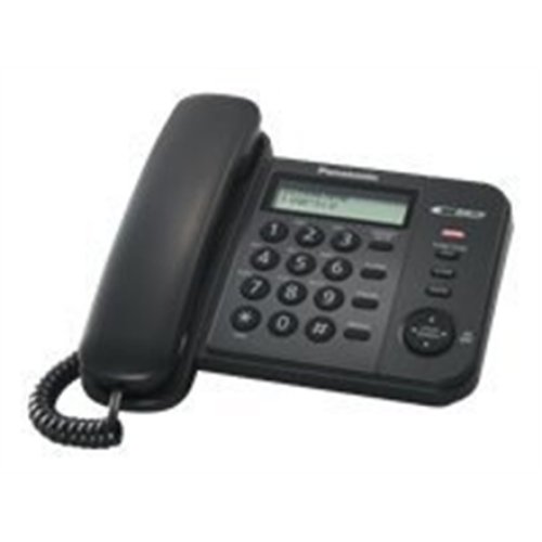 Panasonic , Corded , KX-TS560FXB , Built-in display , Caller ID , Black , 190 X 196 X 95 mm , Phonebook capacity 50 entries , 588 g