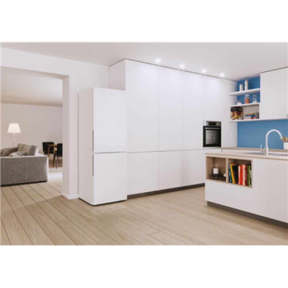 Candy Refrigerator CCE3T618FW Energy efficiency class F, Free standing, Combi, Height 185 cm, No Frost system, Fridge net capacity 223 L, Freezer net capacity 119 L, Display, 39 dB, White