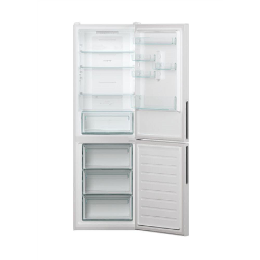 Candy Refrigerator CCE3T618FW Energy efficiency class F, Free standing, Combi, Height 185 cm, No Frost system, Fridge net capacity 223 L, Freezer net capacity 119 L, Display, 39 dB, White