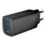 Cablexpert 3-port 65 W GaN USB PowerDelivery fast charger , TA-UC-PDQC65-01-BK