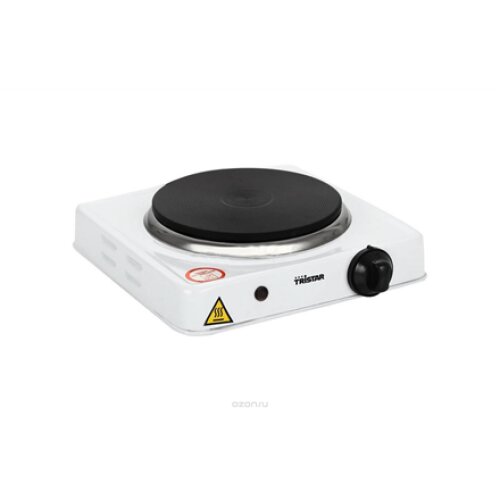 Tristar , Free standing table hob , KP-6185 , Number of burners/cooking zones 1 , Rotary , Electric , Black, White