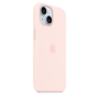 Apple , Silicone Case with MagSafe , Case with MagSafe , Apple , iPhone 15 , Silicone , Light Pink