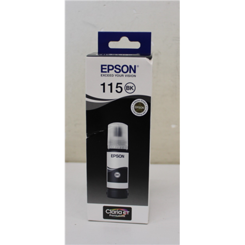 SALE OUT. Epson 115 ECOTANK PIGMENT BLACK INK BOTTLE , SALE OUT. Epson 115 ECOTANK , Ink Bottle , Black , DAMAGED PACKAGING