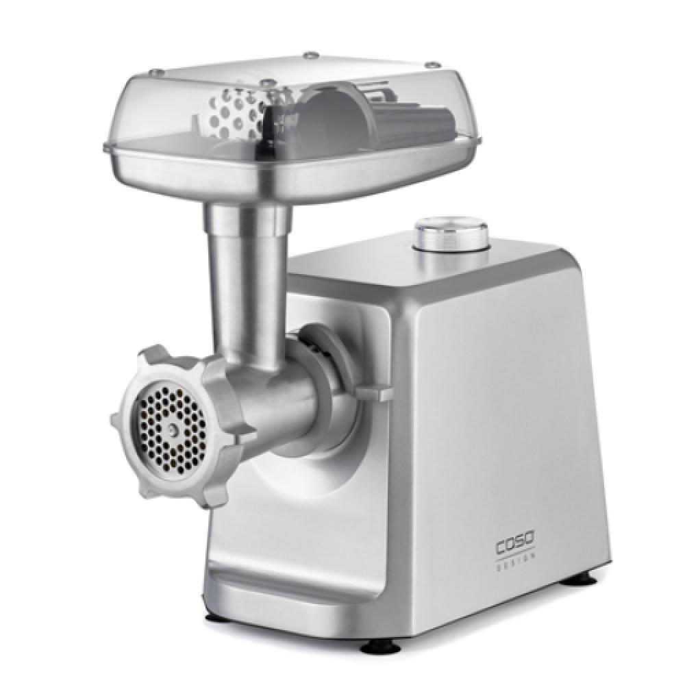 Caso , Meat Mincer , FW 2500 , Stainless Steel , 2500 W , Number of speeds 2 , Throughput (kg/min) 2.5 , 3 stainless steel cutting plates (3 mm, 5 mm and 8 mm), Sausage filler, Cookie attachment with 4 moulds, Stuffer