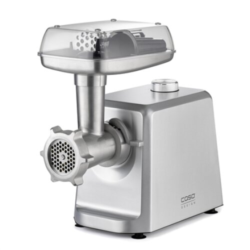 Caso , Meat Mincer , FW 2500 , Stainless Steel , 2500 W , Number of speeds 2 , Throughput (kg/min) 2.5 , 3 stainless steel cutting plates (3 mm, 5 mm and 8 mm), Sausage filler, Cookie attachment with 4 moulds, Stuffer