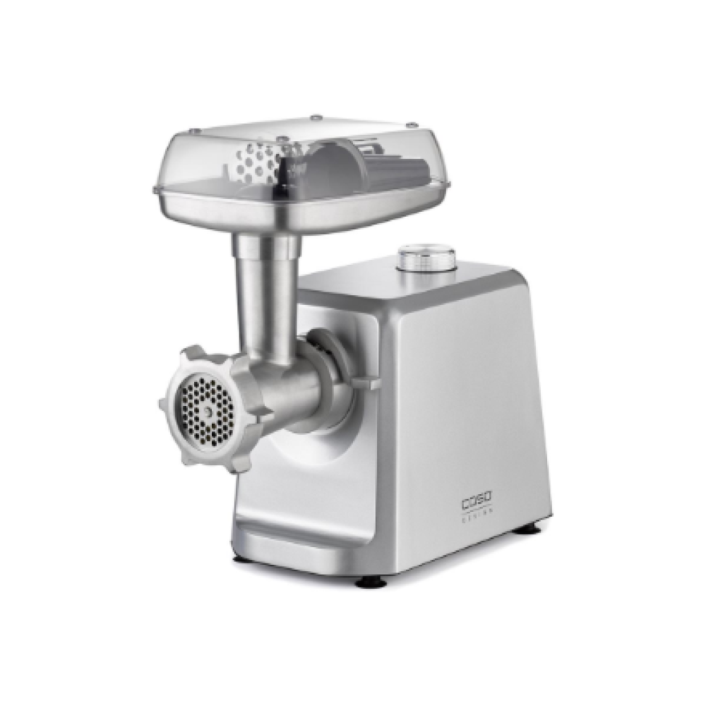 Caso , Meat Mincer , FW 2500 , Stainless Steel , 2500 W , Number of speeds 2 , Throughput (kg/min) 2.5 , 3 stainless steel cutting plates (3 mm, 5 mm and 8 mm), Sausage filler, Cookie attachment with 4 moulds, Stuffer