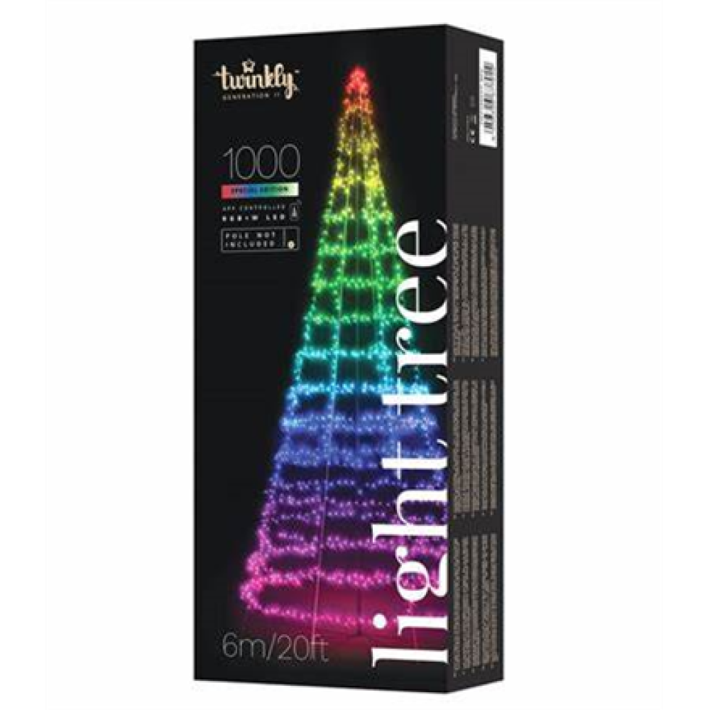 Twinkly,Light Tree 3D Smart LED 1000, 6m,RGBW – 16M+ colors + Warm white