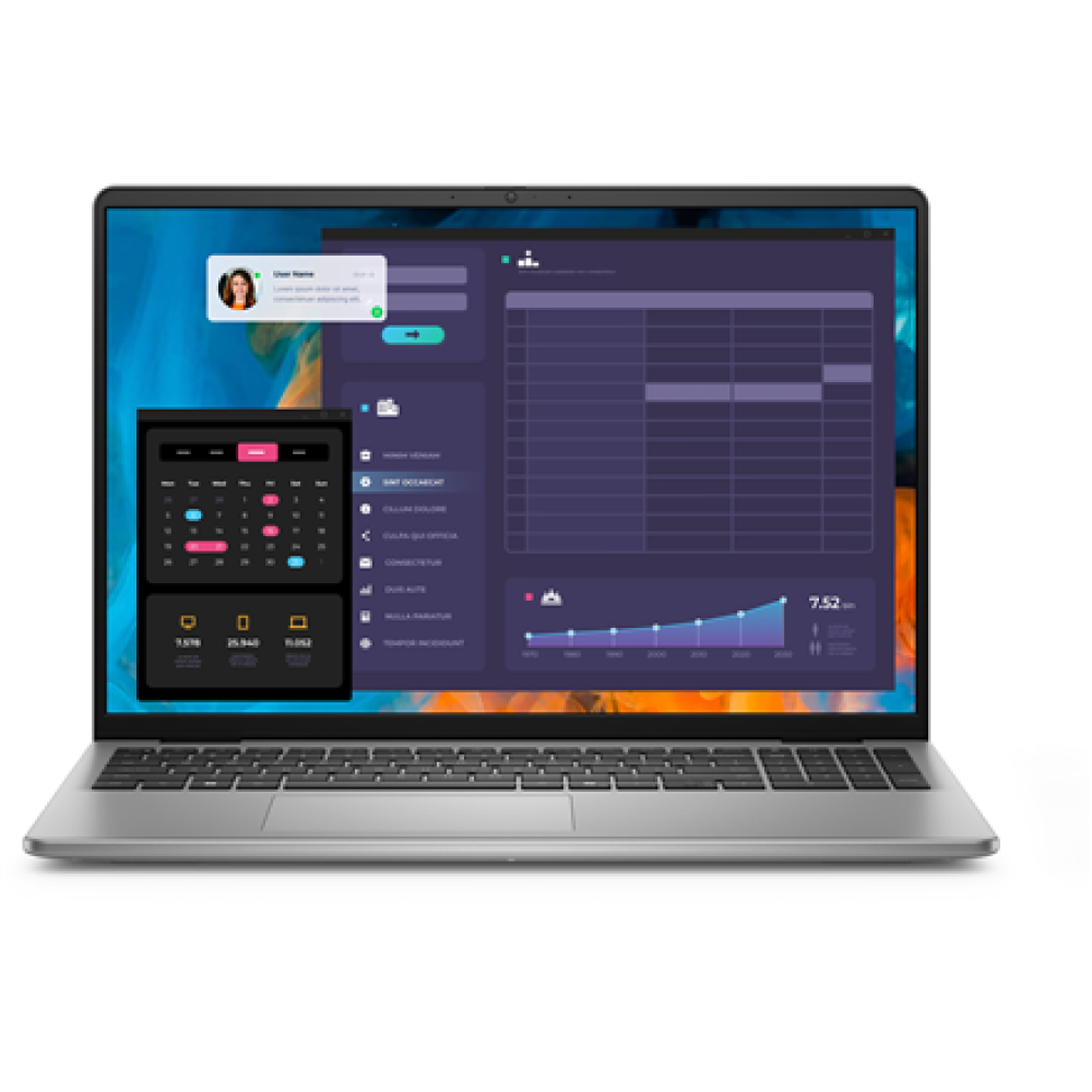 Dell Vostro 16 5640 , Titan Grey , 16 , WVA , FHD+ , 1920 x 1200 pixels , Anti-glare , Intel Core 7 , 150U , 16 GB , DDR5 , Solid-state drive capacity 1000 GB , Intel Graphics , Ubuntu , 802.11ax , Keyboard language English , Keyboard backlit , Warranty 3