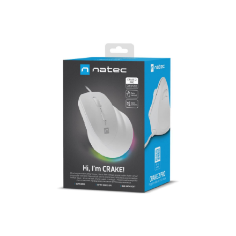 Genesis , Mouse , Natec Crake 2 Pro , Wired , White
